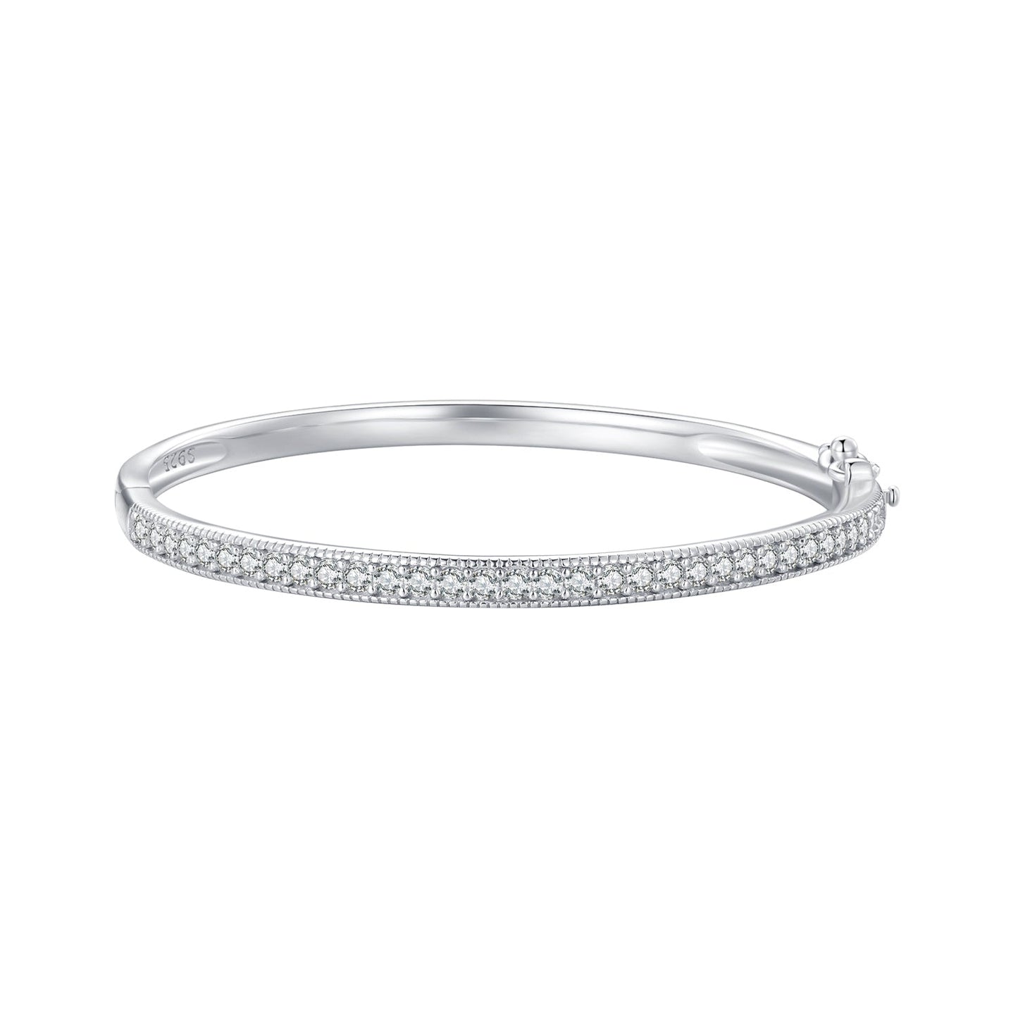 Bracelet 925 silver pavé CZ bangle, women’s size 17.0 mm, brand Bids.com on Tampa Home & Garden Store