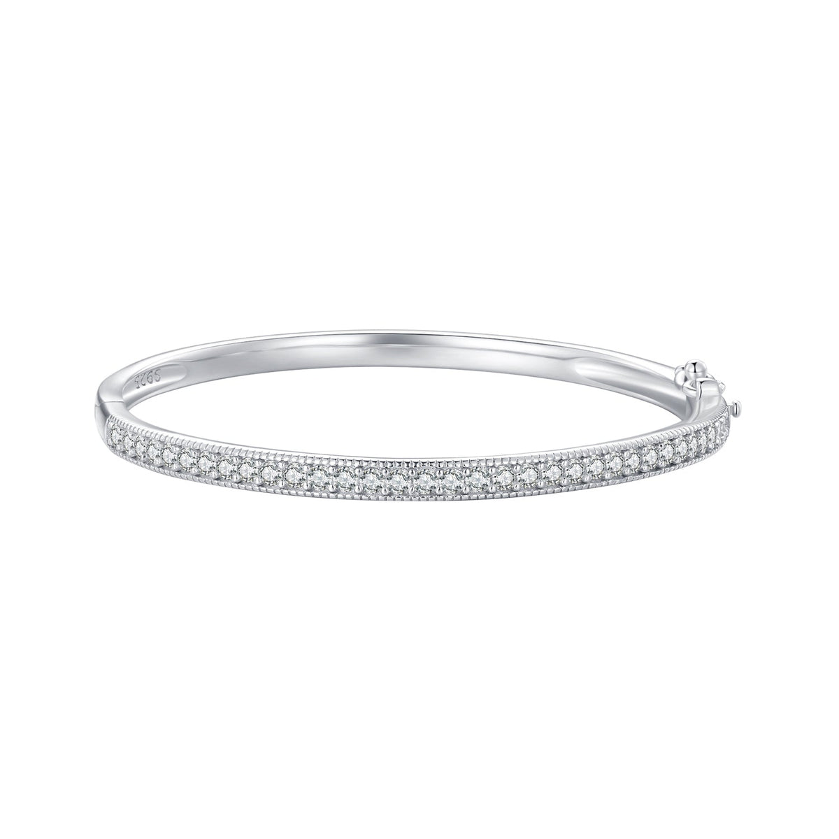 Bracelet 925 silver pavé CZ bangle, women’s size 17.0 mm, brand Bids.com on Tampa Home & Garden Store