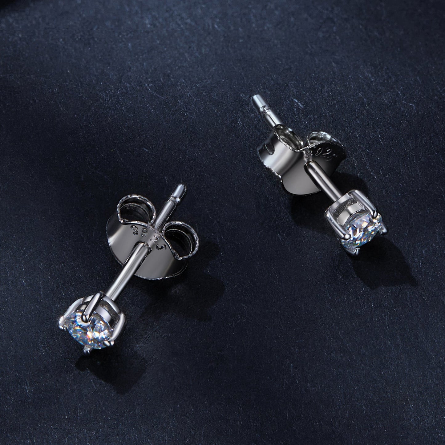 Earrings S925 Sterling Silver 3mm Moissanite, screw-back posts for women on Tampa Home & Garden Store