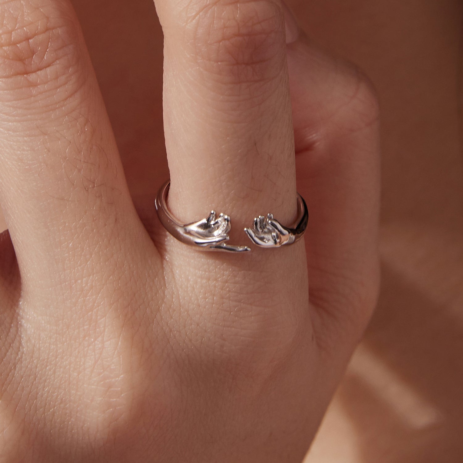 Pair of 925 Sterling Silver Plated White Gold Rings for Women, open-ended design by Bids.com on Tampa Home & Garden Store