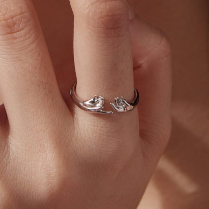 Pair of 925 Sterling Silver Plated White Gold Rings for Women, open-ended design by Bids.com on Tampa Home & Garden Store