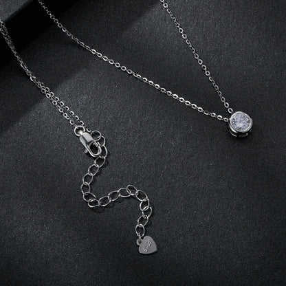S925 Sterling Silver Moissanite Necklace 400mm with 1ct round pendant by Bids.com on Tampa Home & Garden Store