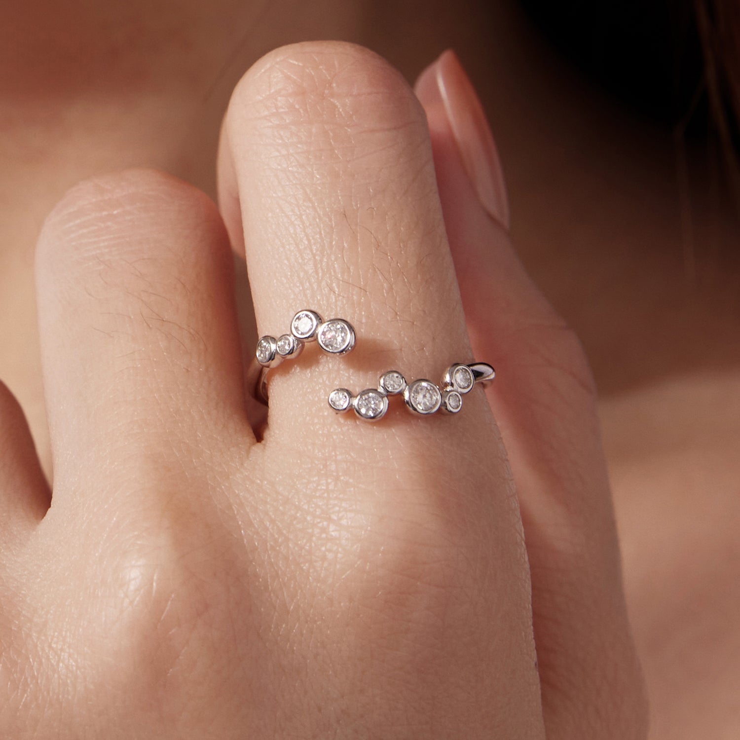 Rings set of 2: 925 sterling silver moissanite rings for women size E by Bids.com on Tampa Home & Garden Store