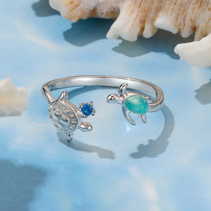 925 Sterling Silver Turtle Ring with turquoise stone by Bids.com on Tampa Home & Garden Store