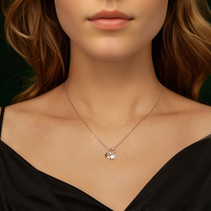 925 sterling silver moissanite necklace with heart pendant, white gold plating for women on Tampa Home & Garden Store