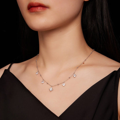 925 Sterling Silver 5.0mm Moissanite Necklace for Women by Bids.com on Tampa Home & Garden Store