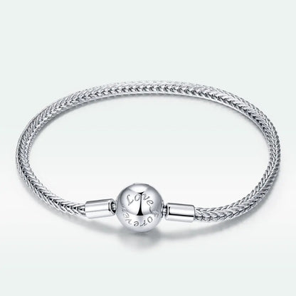 Men's 17cm braided bracelet with platinum finish and engraved round clasp by Bids.com on Tampa Home & Garden Store