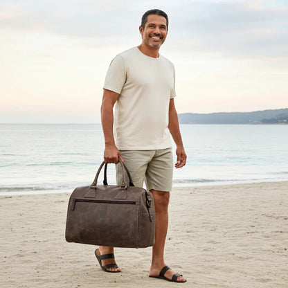 Crazy Horse Leather Weekender Travel Bag