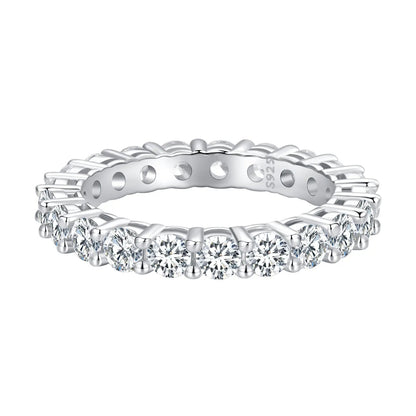 Ring 925 Sterling Silver Moissanite 0.1ct, size 6, multi-stone band by Bids.com on Tampa Home & Garden Store