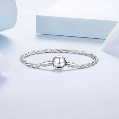 Bracelet 17cm 925 Sterling Silver, oxidized finish, twisted rope with ball clasp, by Bids.com on Tampa Home & Garden Store