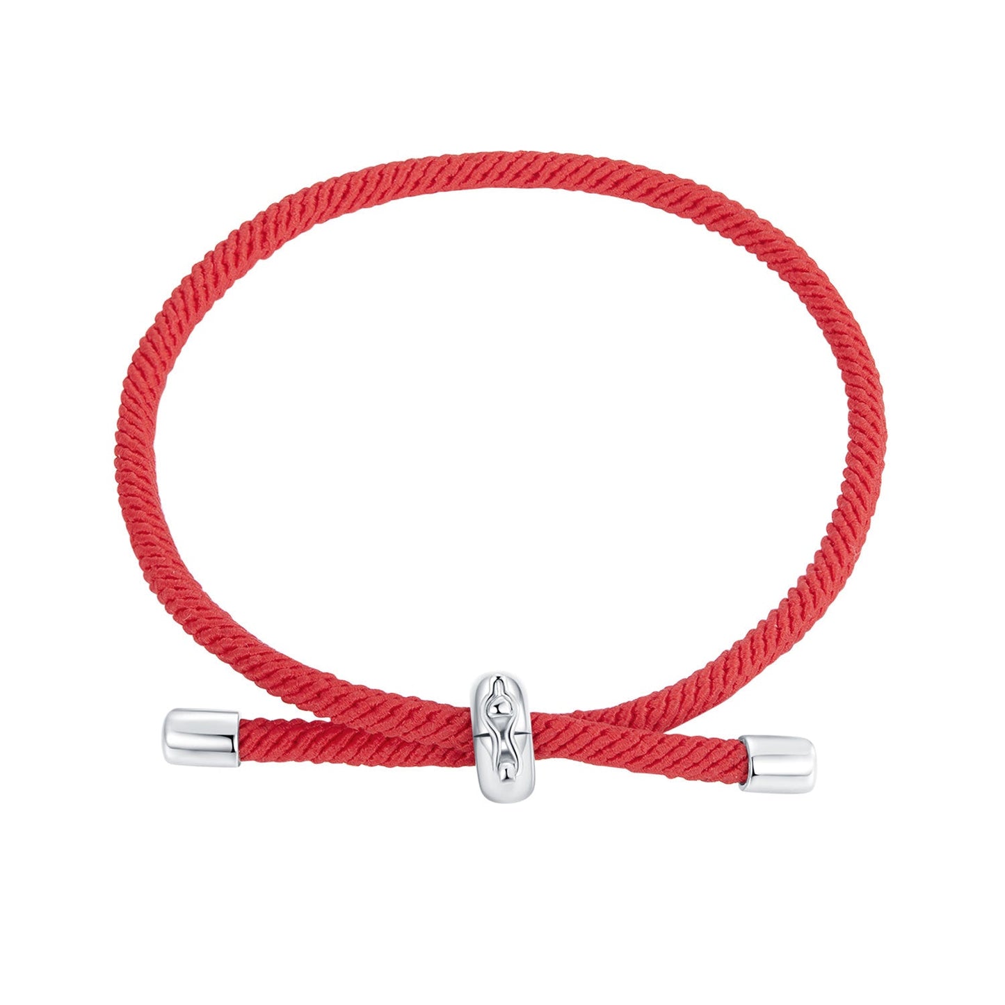 Men's red rope bracelet with silver clasp, 925 sterling silver and white gold plated, Bids.com on Tampa Home & Garden Store