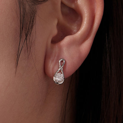 Earrings 925 Sterling Silver teardrop moissanite 0.5ct for women, Bids.com on Tampa Home & Garden Store