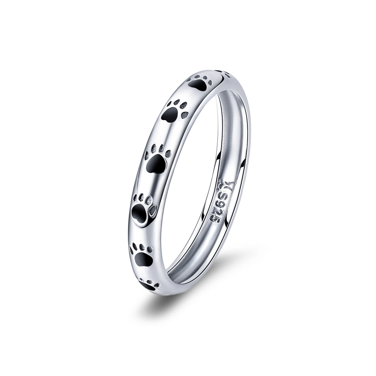 Ring: 925 sterling silver paw print design for women, size 5, 0.3cm wide, Bids.com on Tampa Home & Garden Store