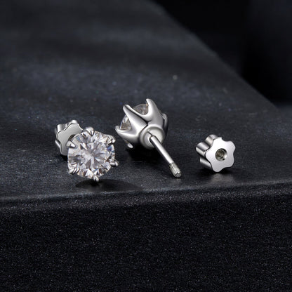Moissanite stud earrings in 925 sterling silver 0.5ct by Bids.com for women on Tampa Home & Garden Store