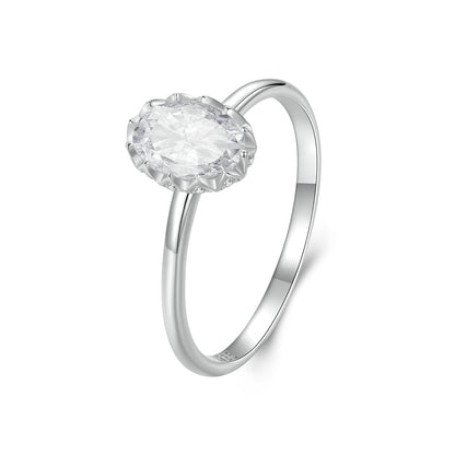 925 Sterling Silver Moissanite Ring 1ct center stone, size 6, by Bids.com on Tampa Home & Garden Store