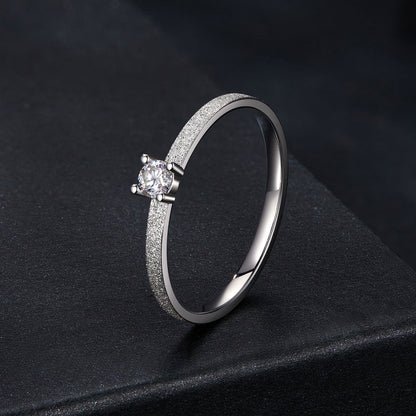 Moissanite Ring 925 Sterling Silver size 6, 0.1ct center stone, textured band Bids.com on Tampa Home & Garden Store