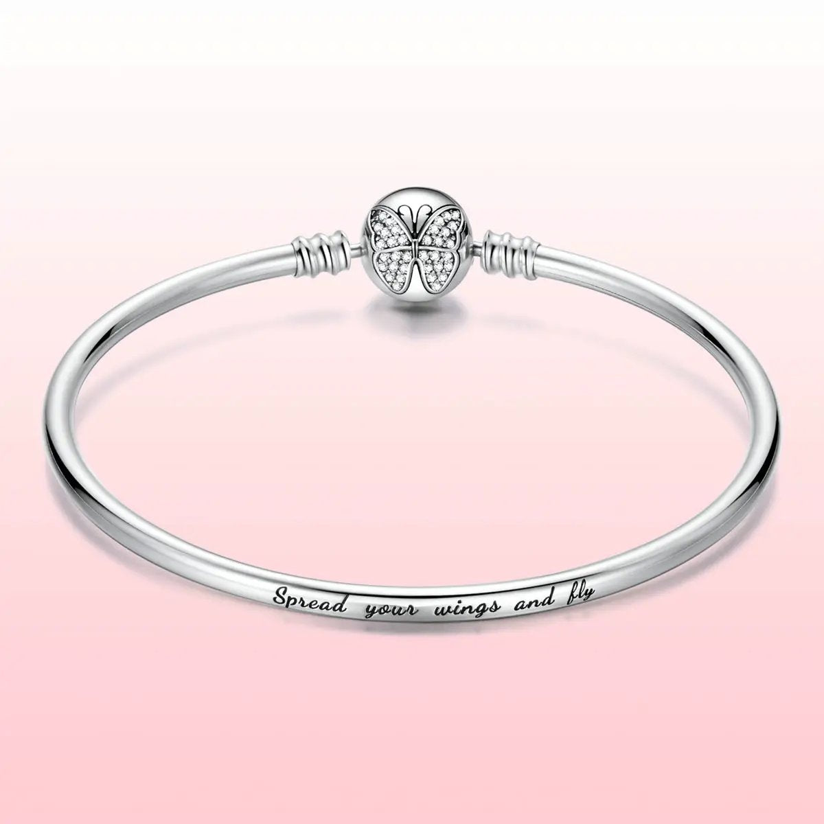 Sterling silver bracelet 17 cm with oxidized CZ butterfly charm for women by Bids.com on Tampa Home & Garden Store