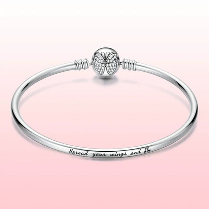 Sterling silver bracelet 17 cm with oxidized CZ butterfly charm for women by Bids.com on Tampa Home & Garden Store