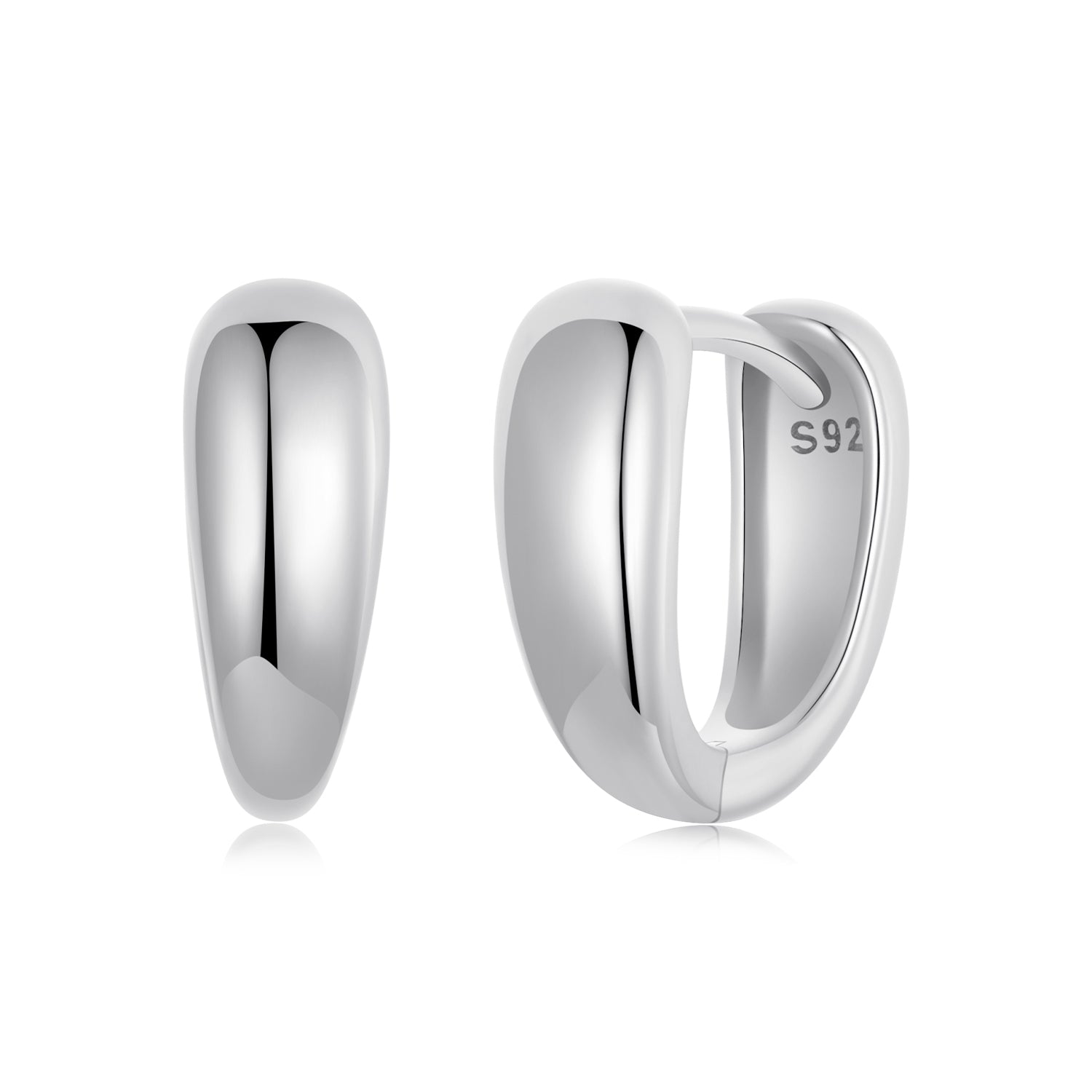 Hoop earrings 12x5mm, 925 sterling silver oxidized pair for women by Bids.com on Tampa Home & Garden Store