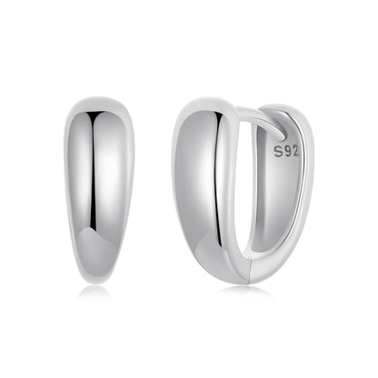Hoop earrings 12x5mm, 925 sterling silver oxidized pair for women by Bids.com on Tampa Home & Garden Store