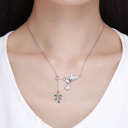 925 Sterling Silver Necklace with Bird and Leaves design, by Bids.com on Tampa Home & Garden Store
