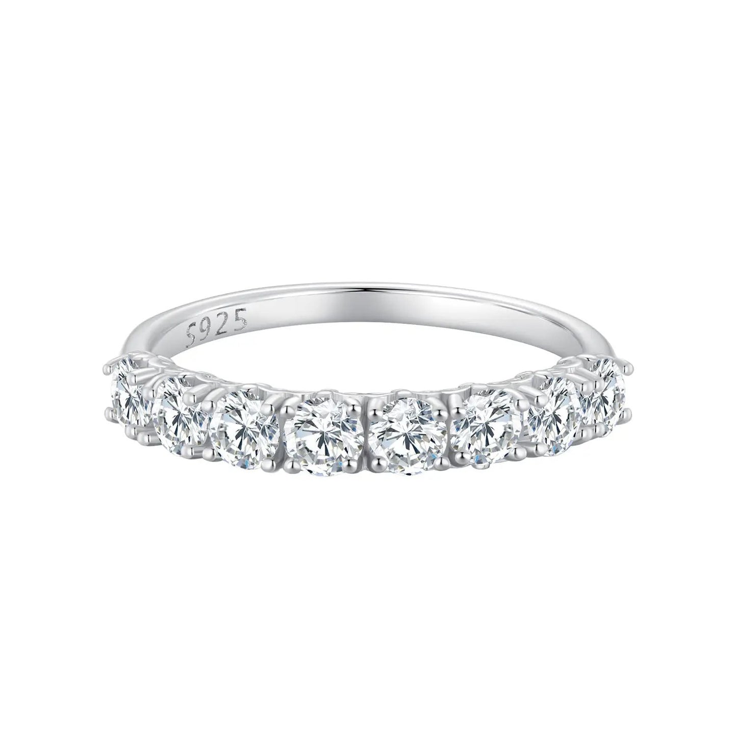 925 Sterling Silver Plated Moissanite Ring for Women, size 5, by Bids.com on Tampa Home & Garden Store
