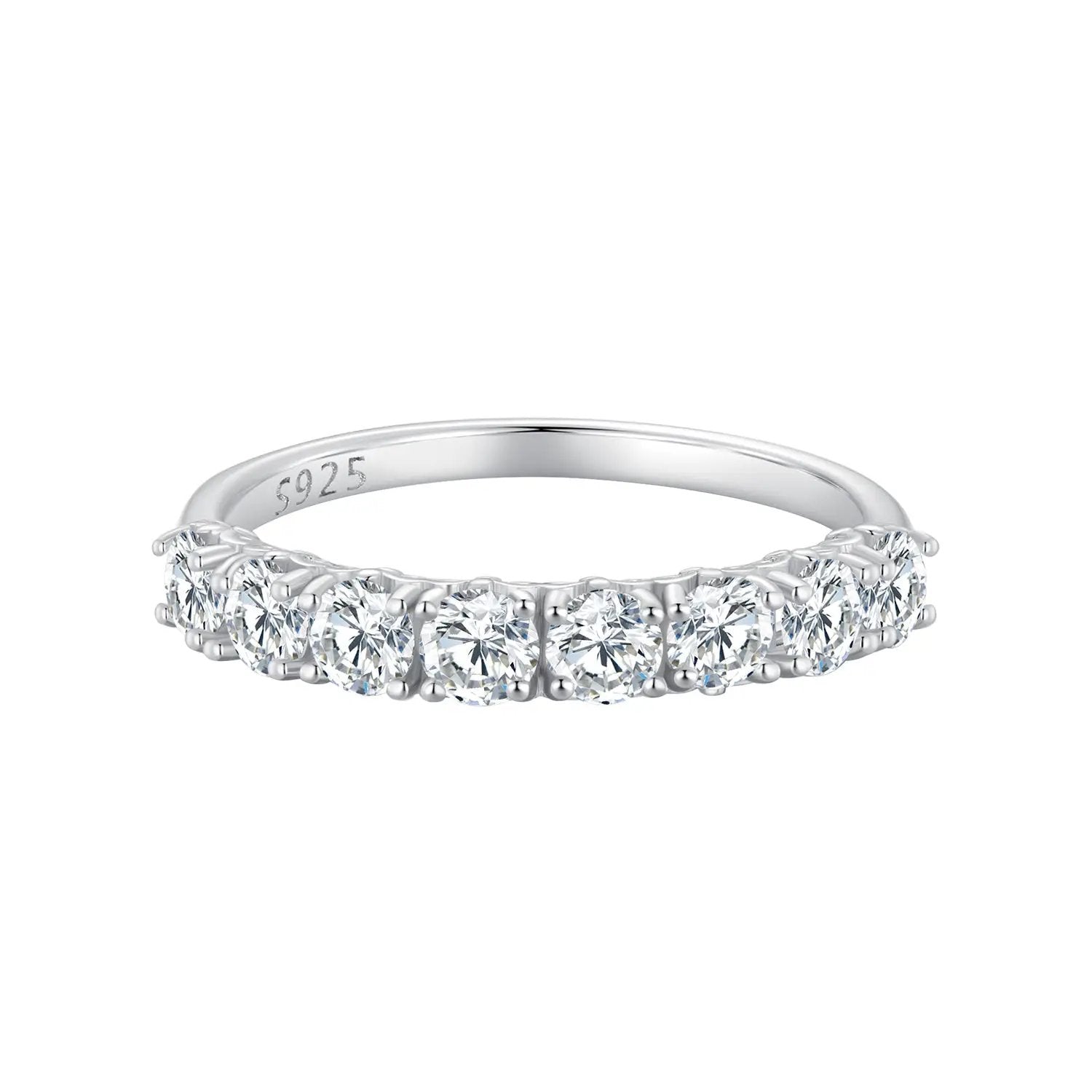 925 Sterling Silver Plated Moissanite Ring for Women, size 5, by Bids.com on Tampa Home & Garden Store