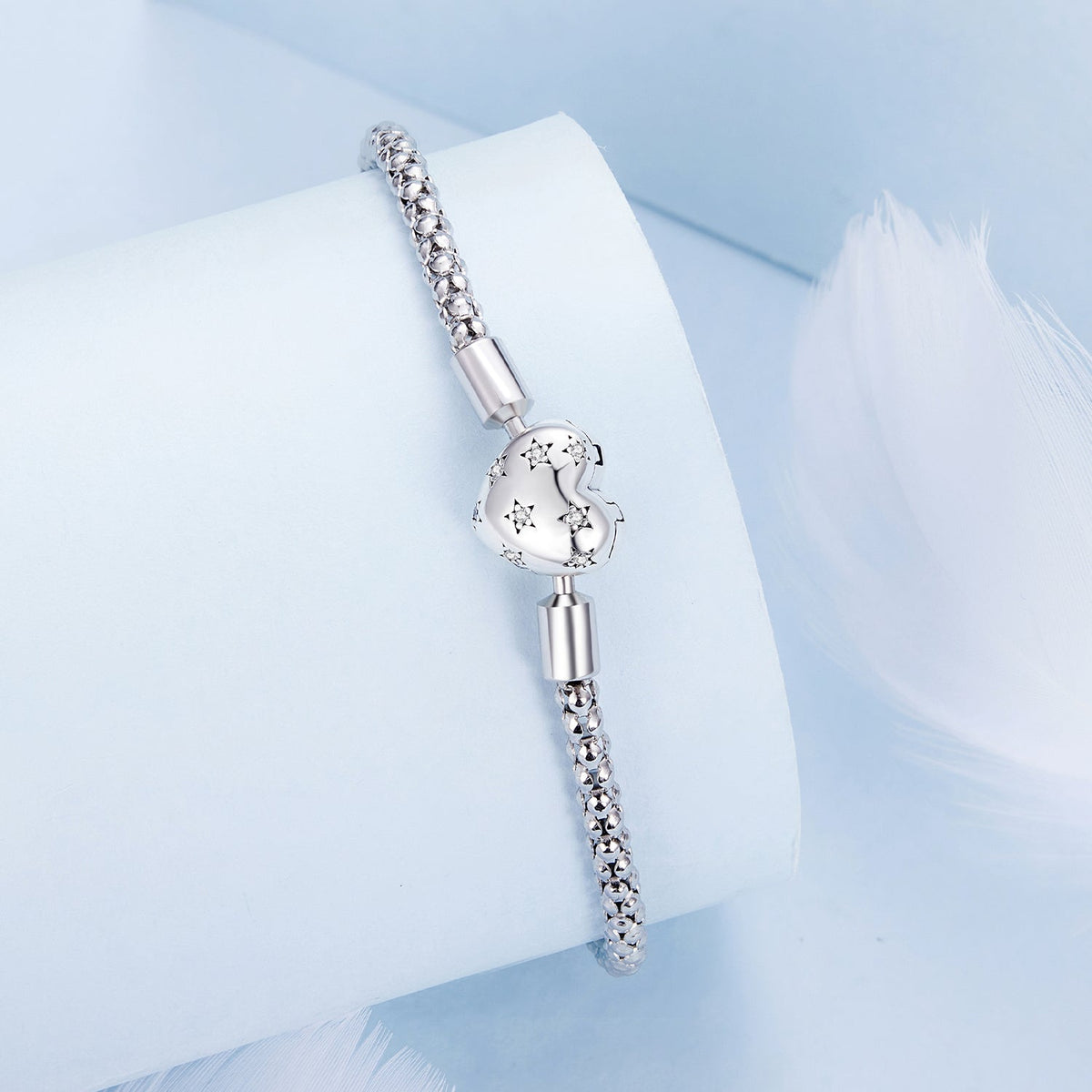 Bracelet sterling silver oxidized with CZ heart charm, 17.0 size by Bids.com on Tampa Home & Garden Store