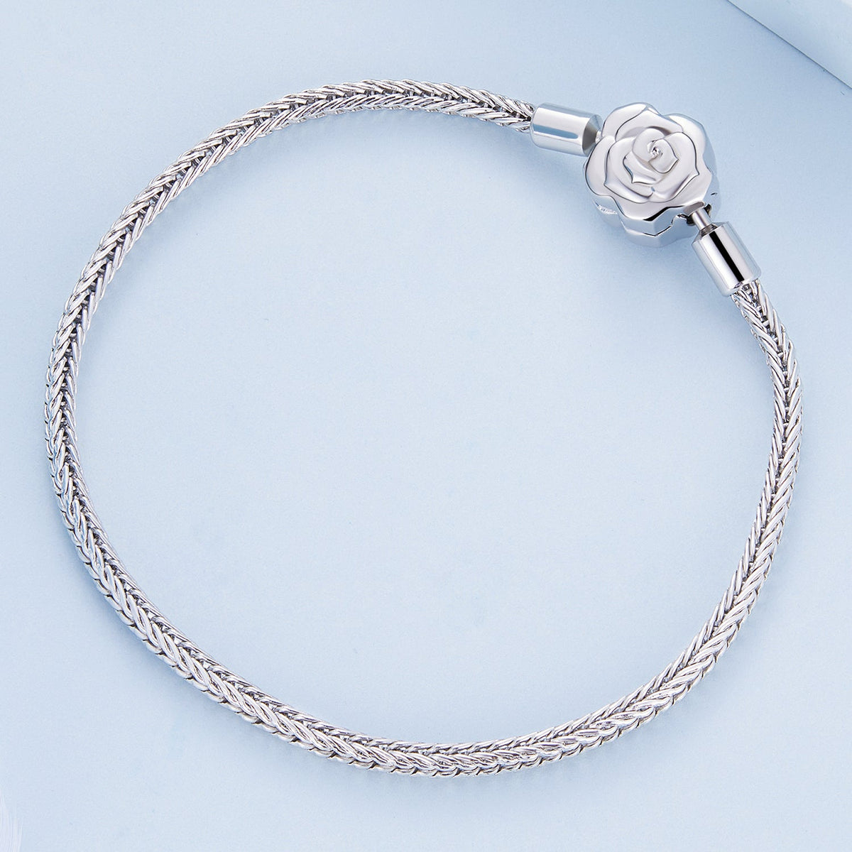 Bracelet 925 sterling silver pavé CZ, 17cm, rose clasp by Bids.com on Tampa Home & Garden Store