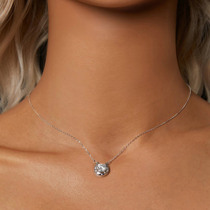 925 Sterling Silver Moissanite Necklace with pave setting, 1ct, 400mm length, Bids.com on Tampa Home & Garden Store