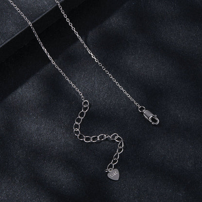 Sterling silver-plated necklace with heart charm stamped 925 and lobster clasp on Tampa Home & Garden Store