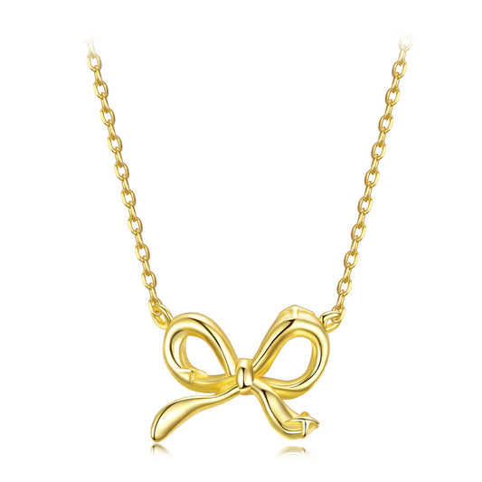 Gold-tone bow pendant necklace by Bids.com, adjustable 40+5cm chain on Tampa Home & Garden Store