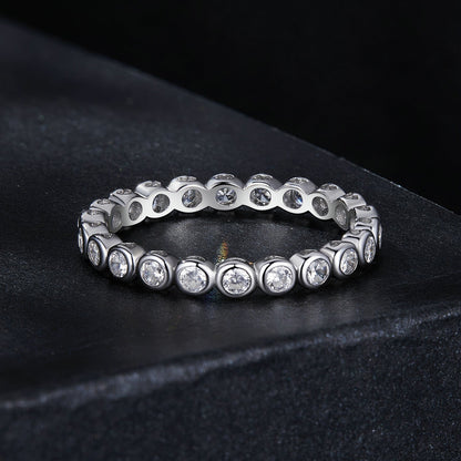 Sterling silver 2mm moissanite ring for women, size 7, brand Bids.com on Tampa Home & Garden Store