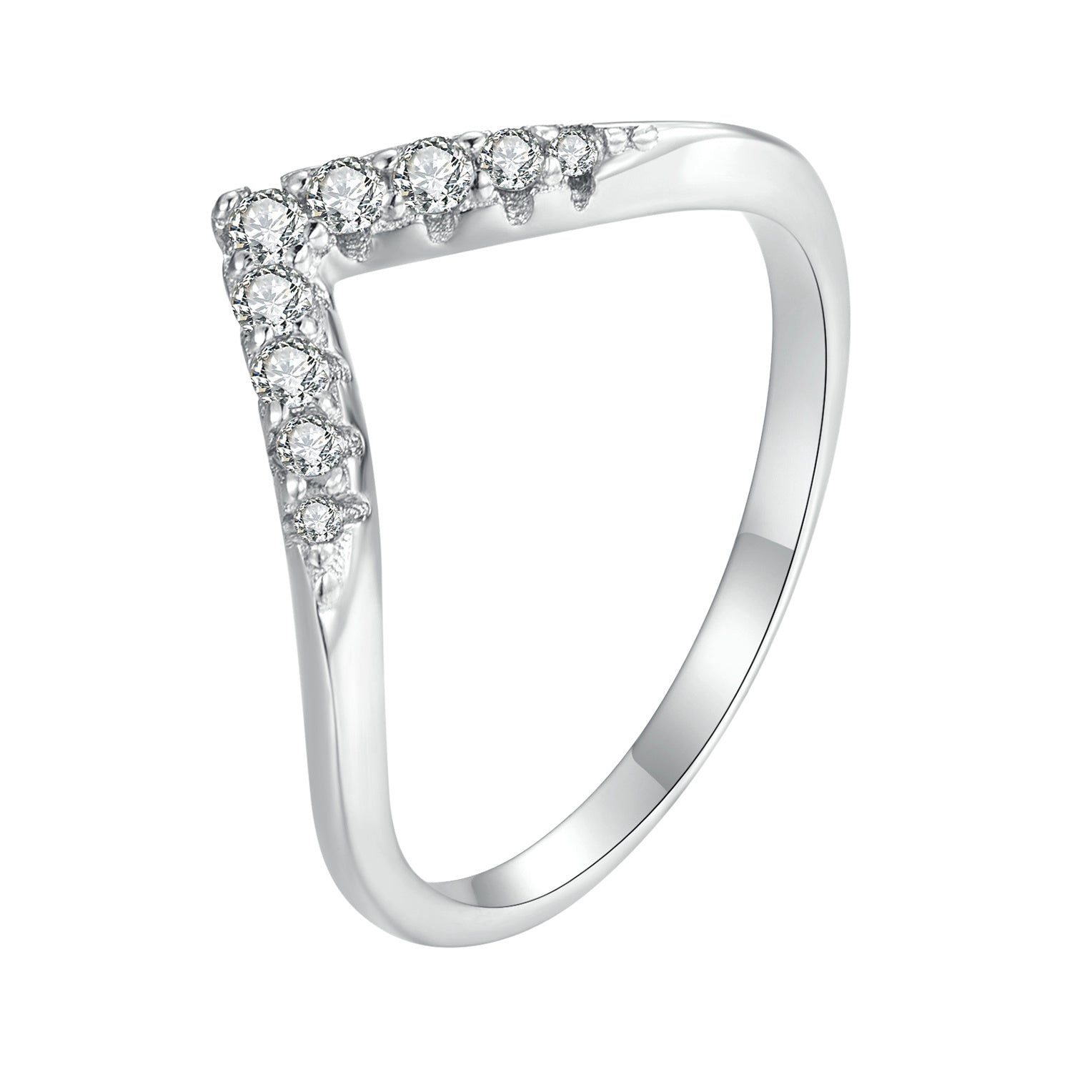 S925 sterling silver moissanite ring for women with 1.7mm stones by Bids.com on Tampa Home & Garden Store