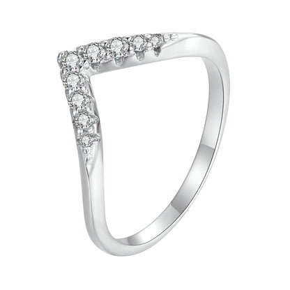 S925 sterling silver moissanite ring for women with 1.7mm stones by Bids.com on Tampa Home & Garden Store