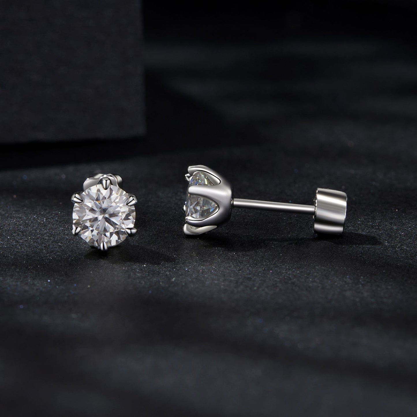 Sterling silver moissanite stud earrings for women, 0.5ct, by Bids.com on Tampa Home & Garden Store