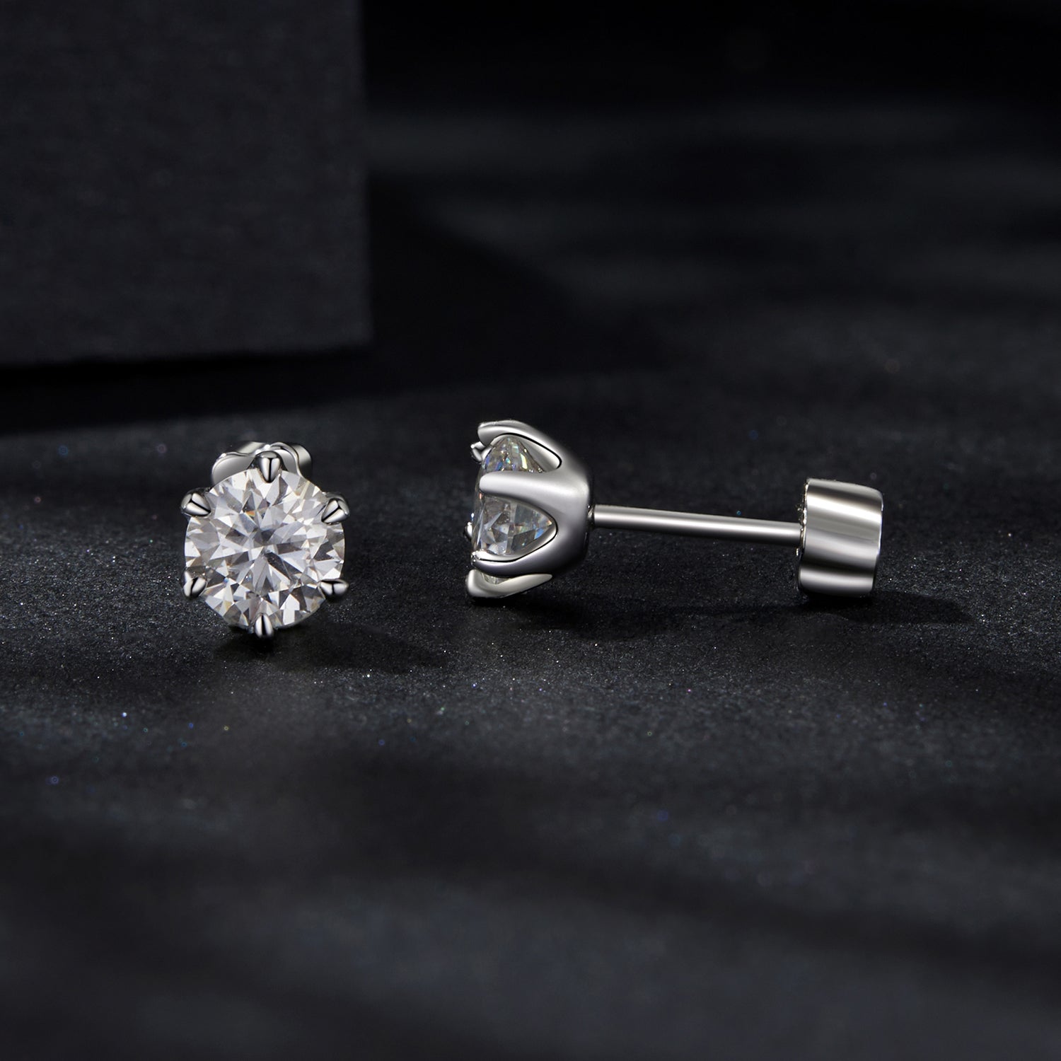 Sterling silver moissanite stud earrings for women, 0.5ct, by Bids.com on Tampa Home & Garden Store