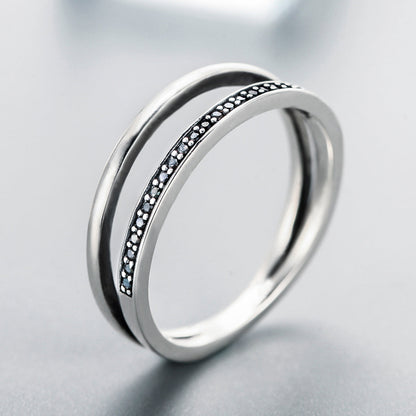 Ring 0.6cm wide 925 Sterling Silver, women's size 6, pave bead edge by Bids.com on Tampa Home & Garden Store