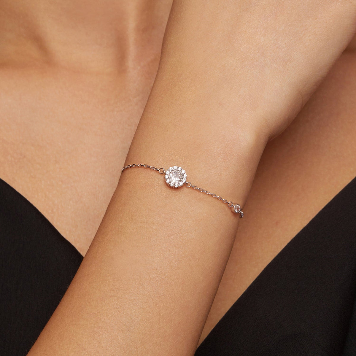 Bracelet 925 Sterling Silver Moissanite 0.5ct pave setting for women on Tampa Home & Garden Store