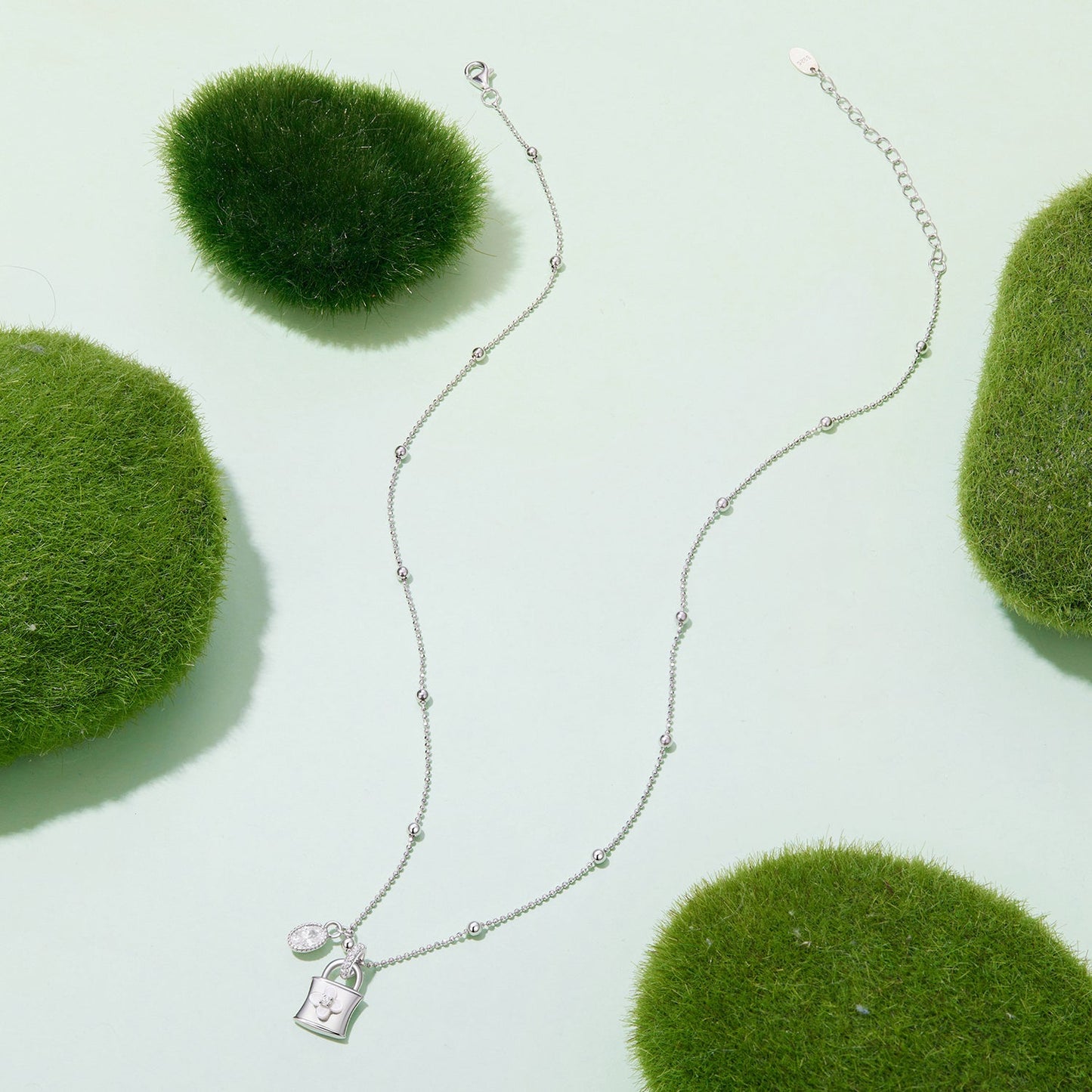 925 Sterling Silver necklace with CZ nacre pendant by Bids.com on Tampa Home & Garden Store