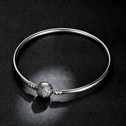 Bracelet 925 Sterling Silver oxidized CZ with pave bead charm, 17.0 cm, Bids.com on Tampa Home & Garden Store