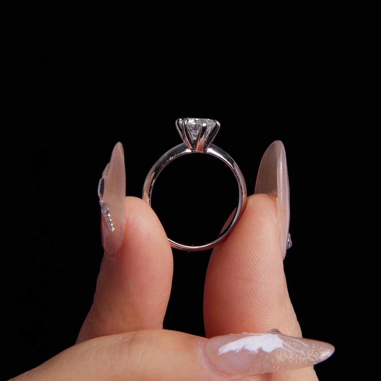 Ring 925 Sterling Silver Moissanite, 1 Carat, Size 6, Bids.com on Tampa Home & Garden Store