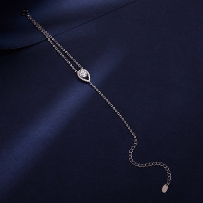 925 Sterling Silver Moissanite Bracelet with Pavé Setting 15+6cm for Women by Bids.com on Tampa Home & Garden Store
