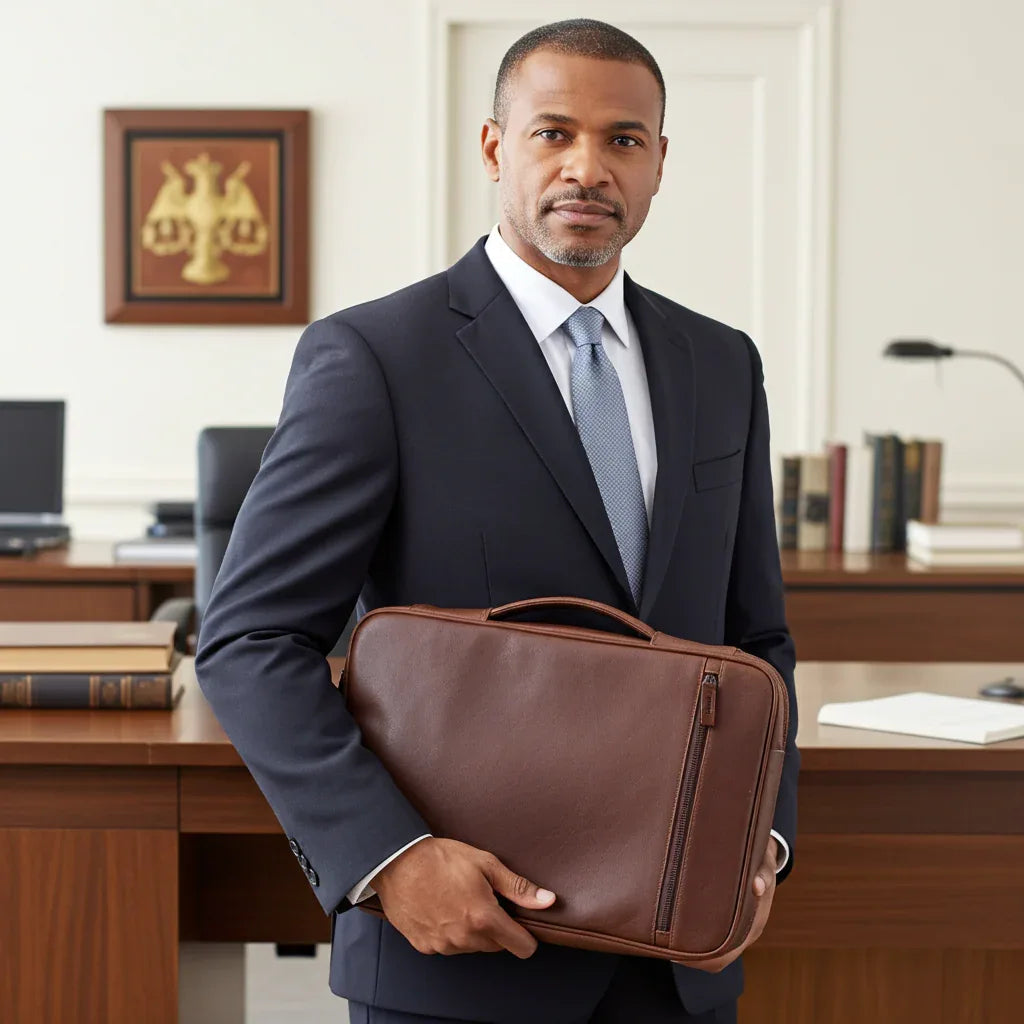 Estuche grande de cuero plena flor Cambridge para tecnología