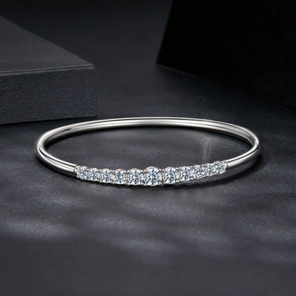 Bracelet 925 Sterling Silver & Moissanite White Gold Plated with 0.5cm stones for women on Tampa Home & Garden Store
