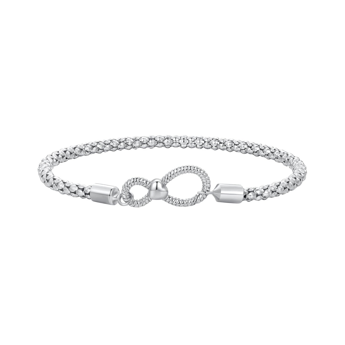 Bracelet 925 Sterling Silver Infinity Love for Women, beaded chain, size 17, by Bids.com on Tampa Home & Garden Store