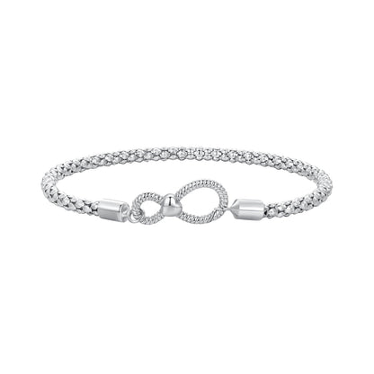 Bracelet 925 Sterling Silver Infinity Love for Women, beaded chain, size 17, by Bids.com on Tampa Home & Garden Store