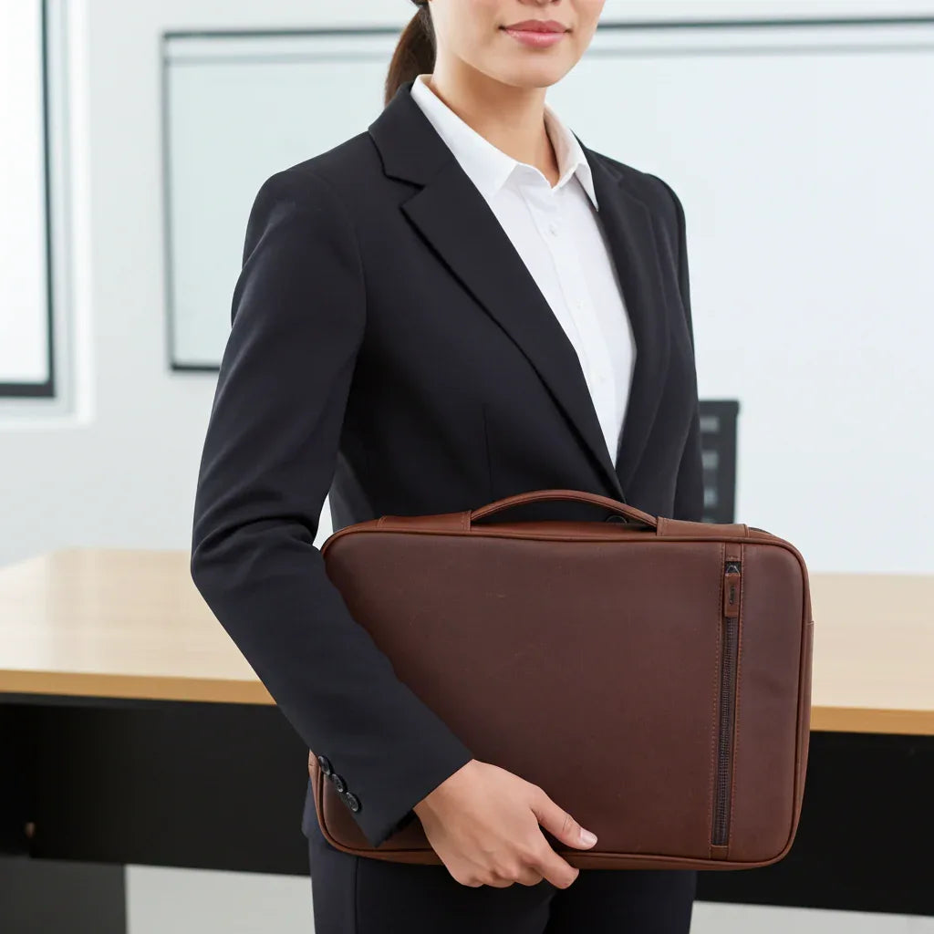 Estuche grande de cuero plena flor Cambridge para tecnología