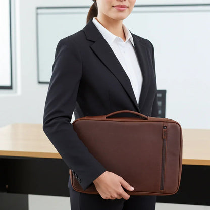 Estuche grande de cuero plena flor Cambridge para tecnología