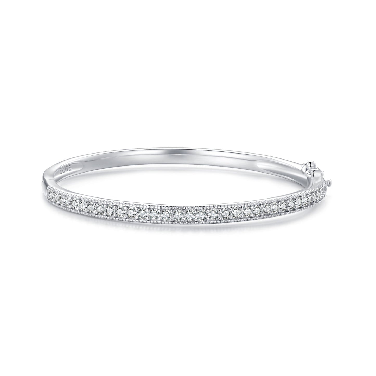 925 silver & platinum pavé CZ bracelet, size 17mm, women's Bids.com on Tampa Home & Garden Store
